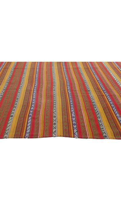 8 x 10 Vintage Persian Moharramat Qashqai Kilim Rug 61360