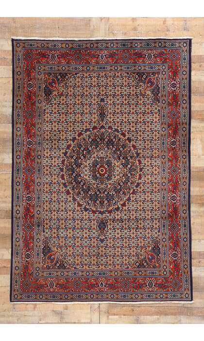 6 x 9 Vintage Persian Mahi Tabriz Rug 79107