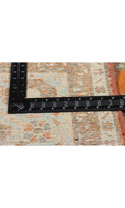 7 x 10 Distressed Antique Orange Persian Viss Rug 61319