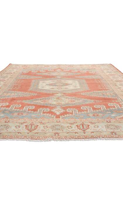 9 x 13 Distressed Vintage Persian Viss Rug 61304