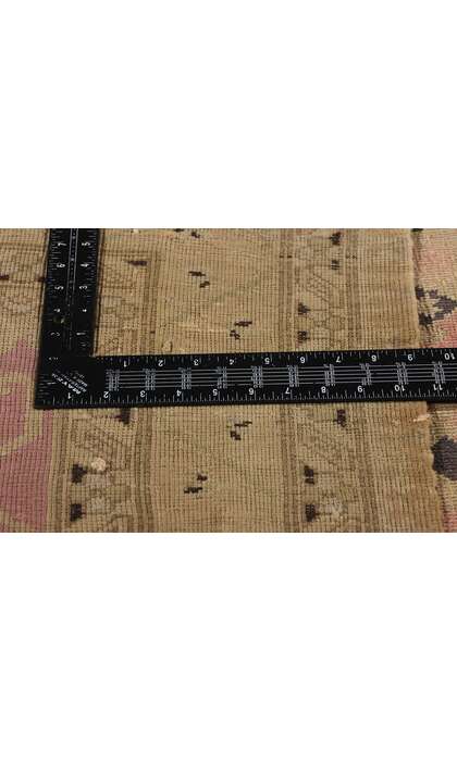 7 x 10 Distressed Antique Pink Persian Kurdish Rug 61370