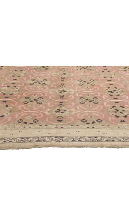 7 x 10 Distressed Antique Pink Persian Kurdish Rug 61370