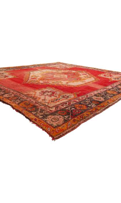 12 x 13 Antique Red Turkish Oushak Rug 76859