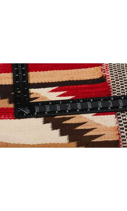 3 x 5 Antique Red Mesa Transitional Banded Navajo Rug 79106
