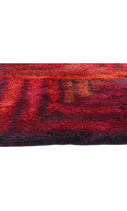 4 x 6 Ritva Puotila Vintage Finnish Rya Ryijy Rug 79098