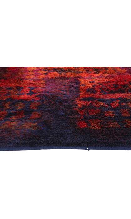 4 x 6 Ritva Puotila Vintage Finnish Rya Ryijy Rug 79099