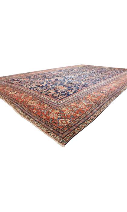 12 x 23 Signed Antique Persian Sultanabad Mahal Rug 78919