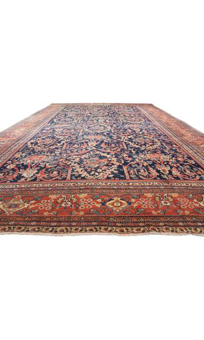 12 x 23 Signed Antique Persian Sultanabad Mahal Rug 78919
