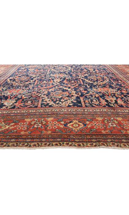 12 x 23 Signed Antique Persian Sultanabad Mahal Rug 78919