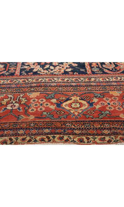 12 x 23 Signed Antique Persian Sultanabad Mahal Rug 78919