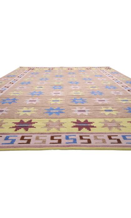 12 x 18 Scandinavian Modern Swedish Inspired Kilim Rug 31338