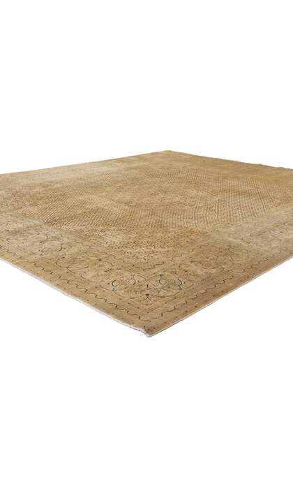 8 x 10 Distressed Vintage Persian Mahi Tabriz Rug 61379