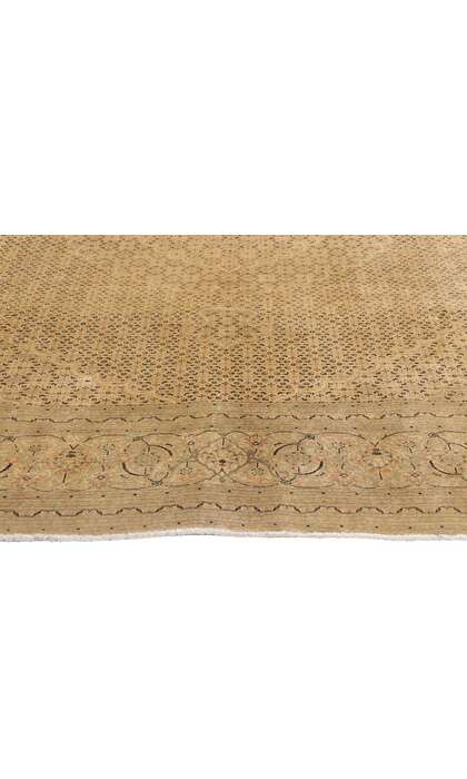 8 x 10 Distressed Vintage Persian Mahi Tabriz Rug 61379