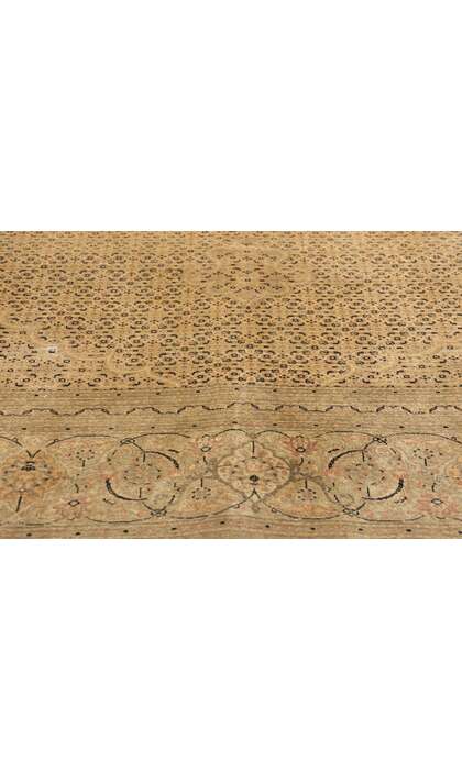8 x 10 Distressed Vintage Persian Mahi Tabriz Rug 61379