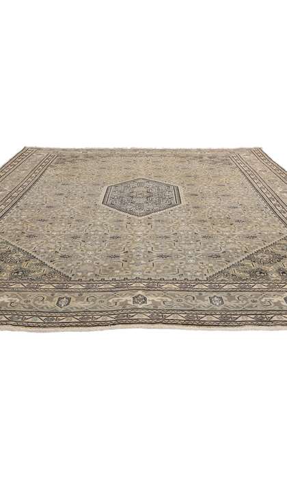 8 x 11 Distressed Vintage Persian Ardabil Rug 61377