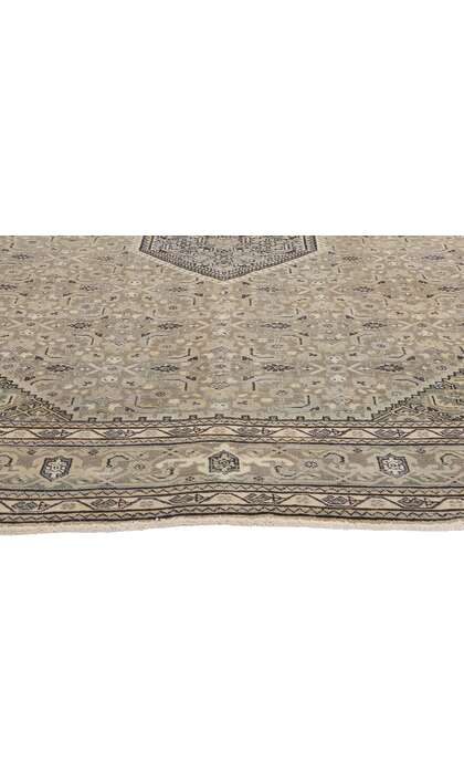 8 x 11 Distressed Vintage Persian Ardabil Rug 61377