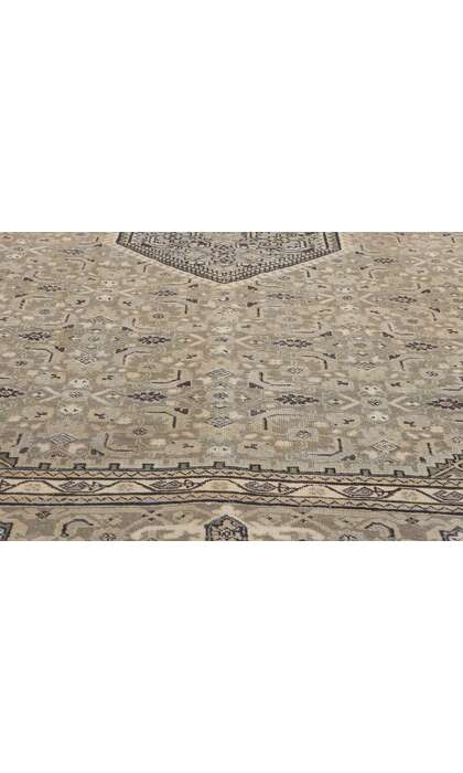 8 x 11 Distressed Vintage Persian Ardabil Rug 61377