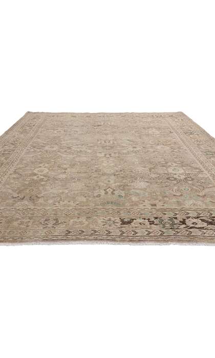 7 x 10 Distressed Vintage Persian Mahal Rug 61375