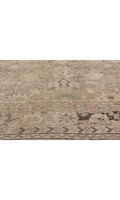 7 x 10 Distressed Vintage Persian Mahal Rug 61375