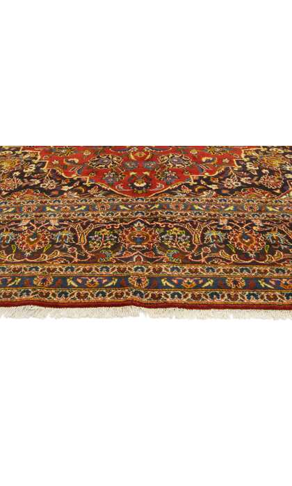 9 x 13 Vintage Persian Kashan Rug 76309