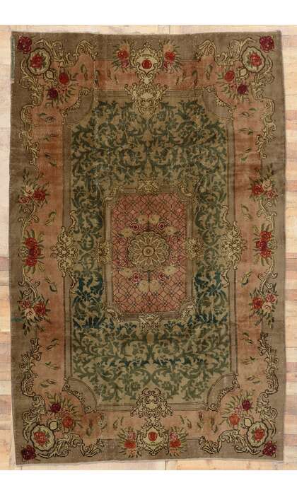 7 x 11 Antique Green Turkish Sparta Rug 71541