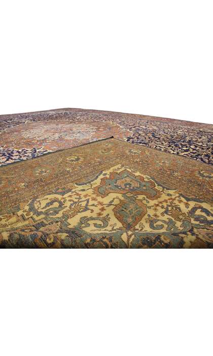 14 x 20 Oversized Antique Persian Sarouk Farahan Rug 77179