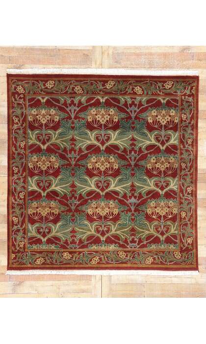 7 x 7 Vintage Tibetan Arts & Crafts Style Rug 79148