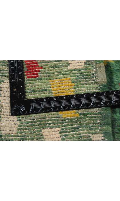 12 x 14 Modern Green Beni Mrirt Moroccan Rug 79134