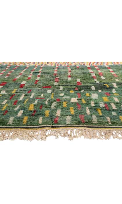 12 x 14 Modern Green Beni Mrirt Moroccan Rug 79134