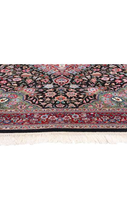 4 x 6 Vintage Black Chinese Tabriz Rug 79117