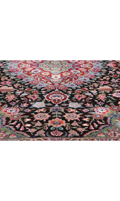 4 x 6 Vintage Black Chinese Tabriz Rug 79117