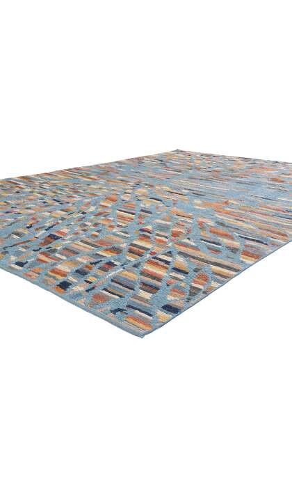 9 x 12 Modern Abstract Pakistani Soumak Rug 81129