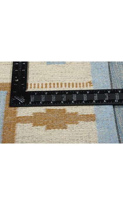 6 x 10 Vintage Blue Swedish Rollakan Rug 79041