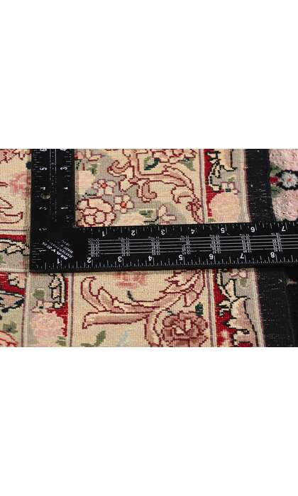 4 x 6 Vintage Black Chinese Tabriz Rug 79115