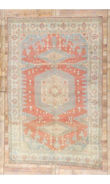 7 x 12 Distressed Vintage Persian Tribal Viss Rug 61353