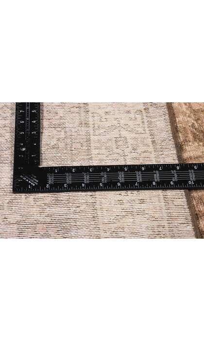 3 x 13 Distressed Antique Earth-Tone Persian Malayer Rug Runner 61348