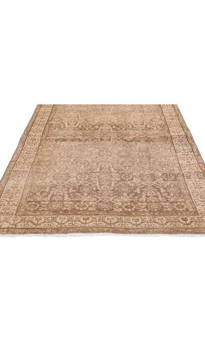 3 x 13 Distressed Antique Earth-Tone Persian Malayer Rug Runner 61348