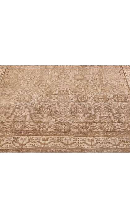 3 x 13 Distressed Antique Earth-Tone Persian Malayer Rug Runner 61348