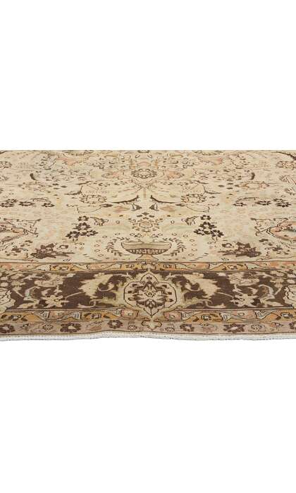 8 x 11 Distressed Antique Persian Vase Tabriz Rug 61358