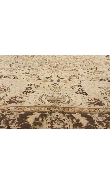8 x 11 Distressed Antique Persian Vase Tabriz Rug 61358