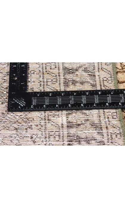 3 x 17 Distressed Antique Persian Hussainabad Hamadan Rug Runner 61351