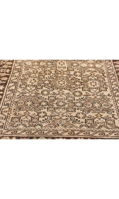 3 x 17 Distressed Antique Persian Hussainabad Hamadan Rug Runner 61351