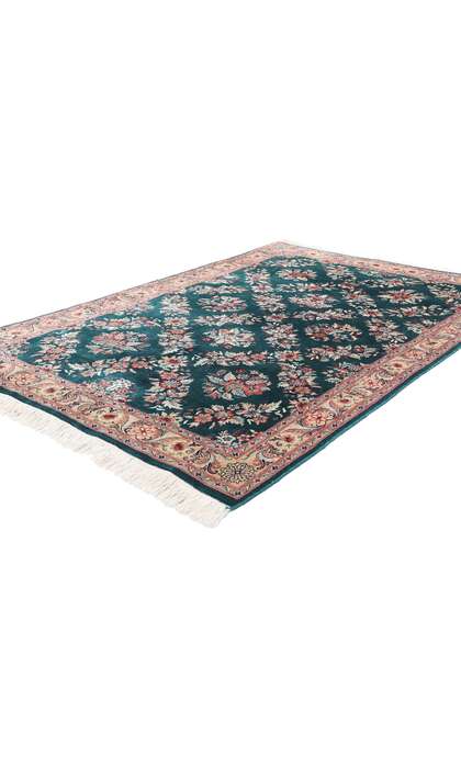4 x 6 Vintage Pakistani Aubusson Garden Trellis Rug 79120