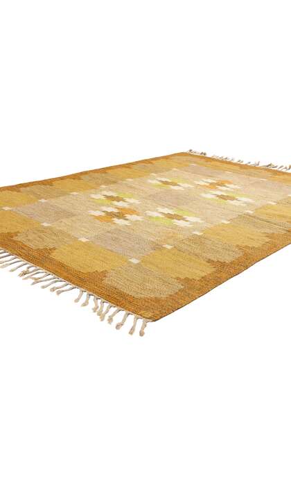 5 x 8 Ingegerd Silow Vintage Swedish Rollakan Rug 79052