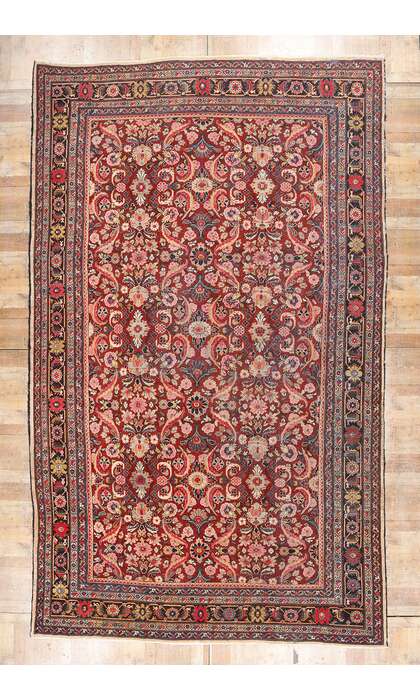 11 x 18 Large Antique Red Persian Mahal Rug 79133