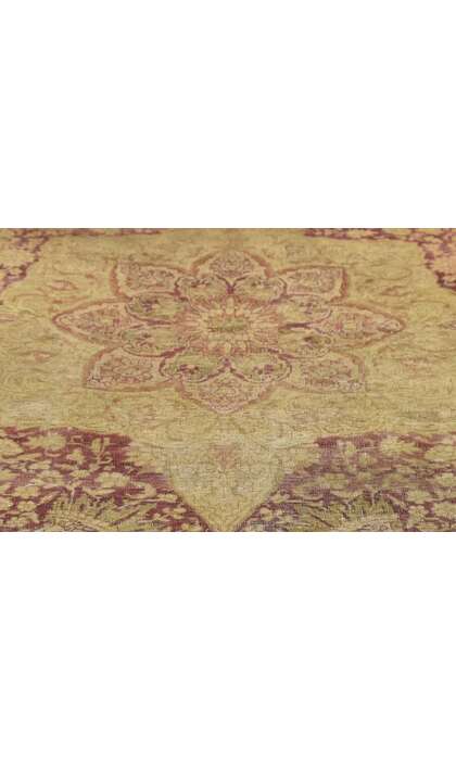 4 x 6 Distressed Antique Turkish Hereke Rug 73148