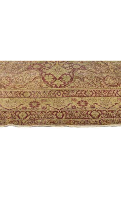 4 x 6 Distressed Antique Turkish Hereke Rug 73148