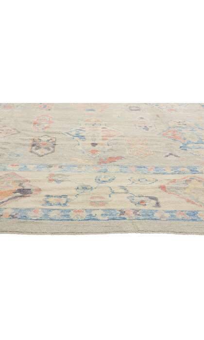 12 x 15 Modern Light Blue Turkish Oushak Rug 53608