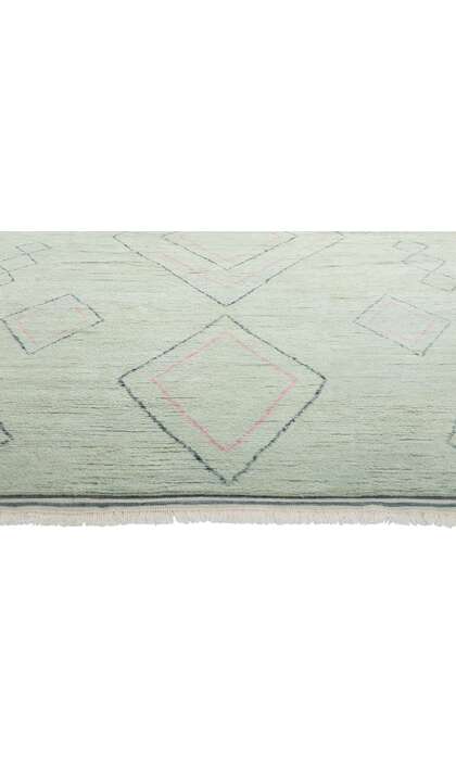 12 x 15 Light Green Modern Tribal Moroccan Rug 31297