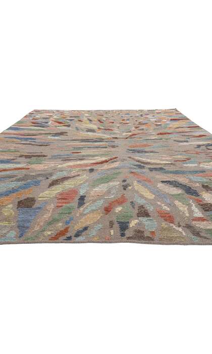10 x 14 Modern Abstract Pakistani Soumak Rug 81162